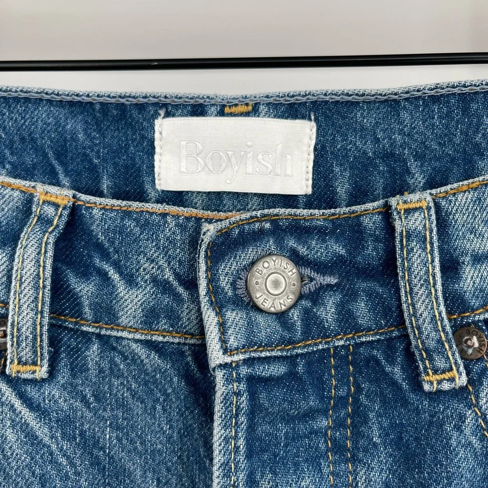 Boyish The Billy High-Waist‎ Skinny Jean Conversation Wash Size 25 Rigid Denim